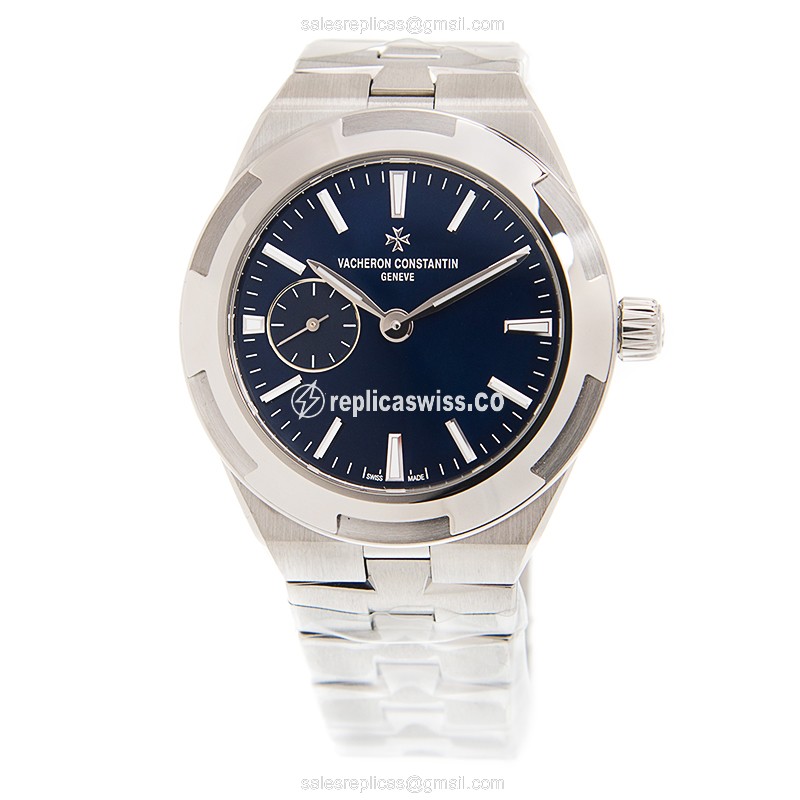 Vacheron Constantin 2300V/100A-B170 OVERSEAS Automatic - Blue Dial - Steel Case - Silver Steel Strap - View 2