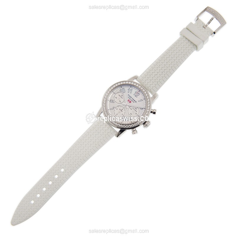 Chopard 178588-3001 Classic Chrono - Automatic - White Dial - Steel Case - Rubber White Strap - View 2