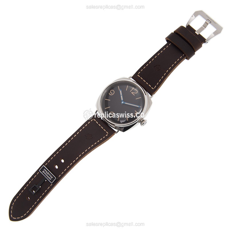 Panerai PAM00721 RADIOMIR - Manual - Steel Case - Black - Brown Leather Strap - Buckle Clasp - View 2