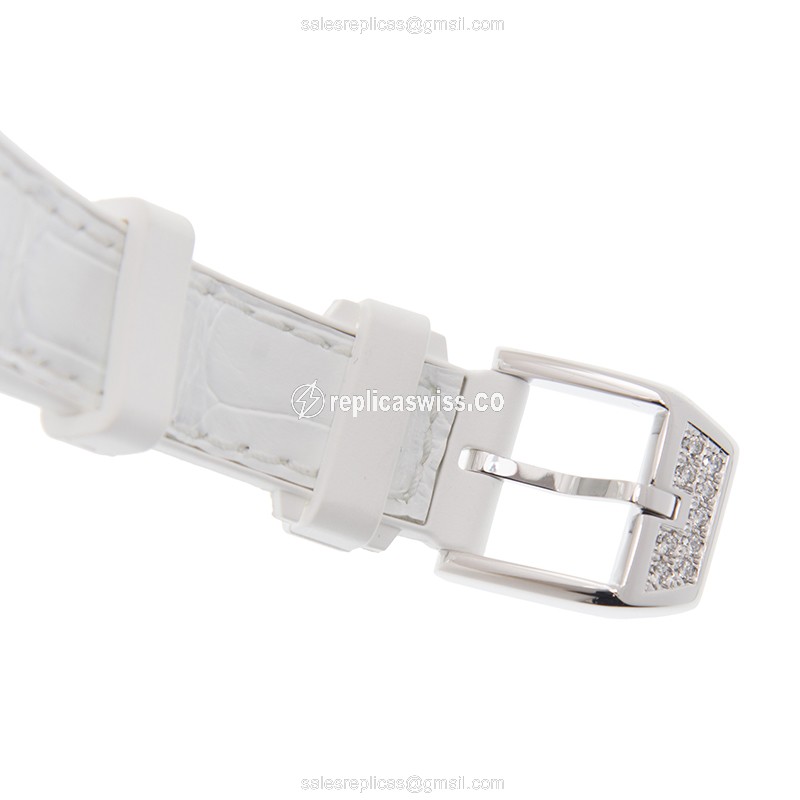 Franck Muller V 29 SC AT FO D CD Vanguard Replica - Automatic - Silver Dial - White Alligator Strap - View 4