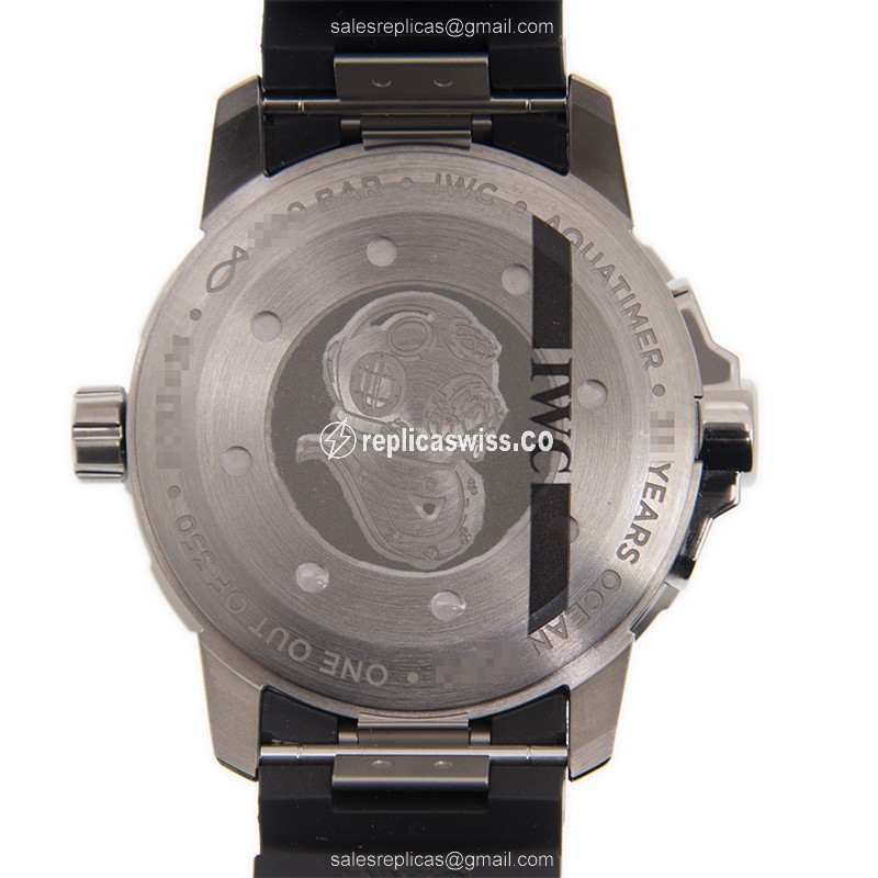 IWC IW329101 Aquatimer Automatic Titanium - Black Dial - Rubber Strap - Buckle Clasp - View 3