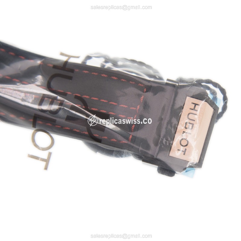 Hublot BIG BANG Replica - Automatic - 18kt Rose Gold - Black Dial - Rubber Strap - View 4