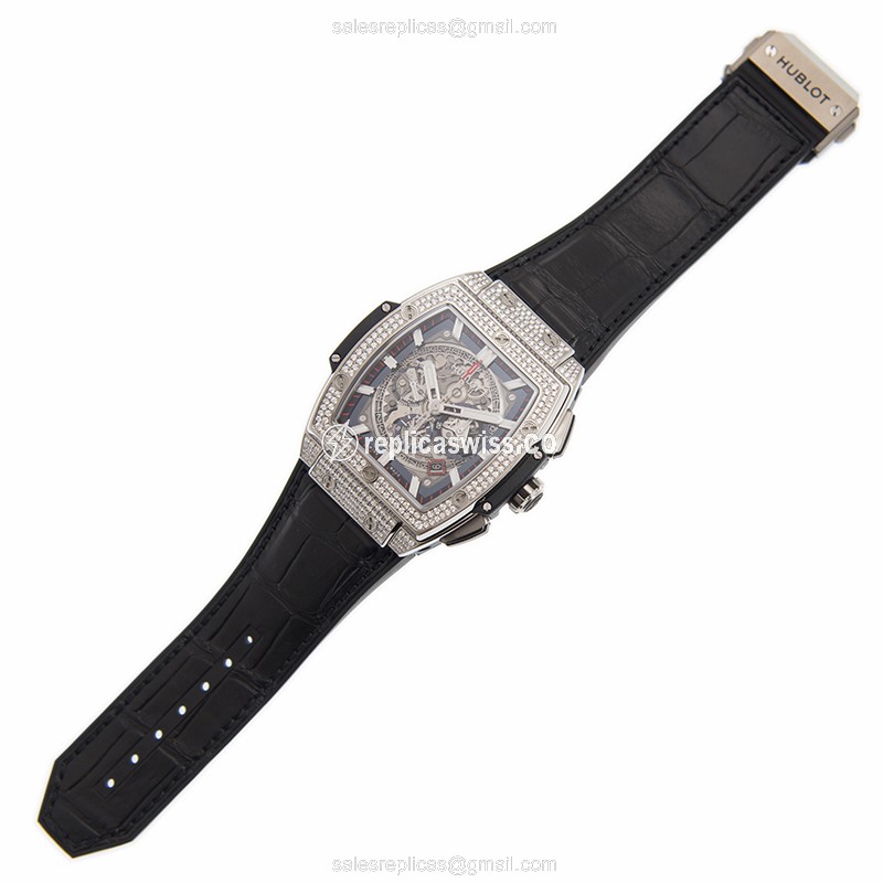 Hublot Spirit of Big Bang Replica - Automatic - Titanium Case - Gray Dial - Black Rubber Strap - View 2