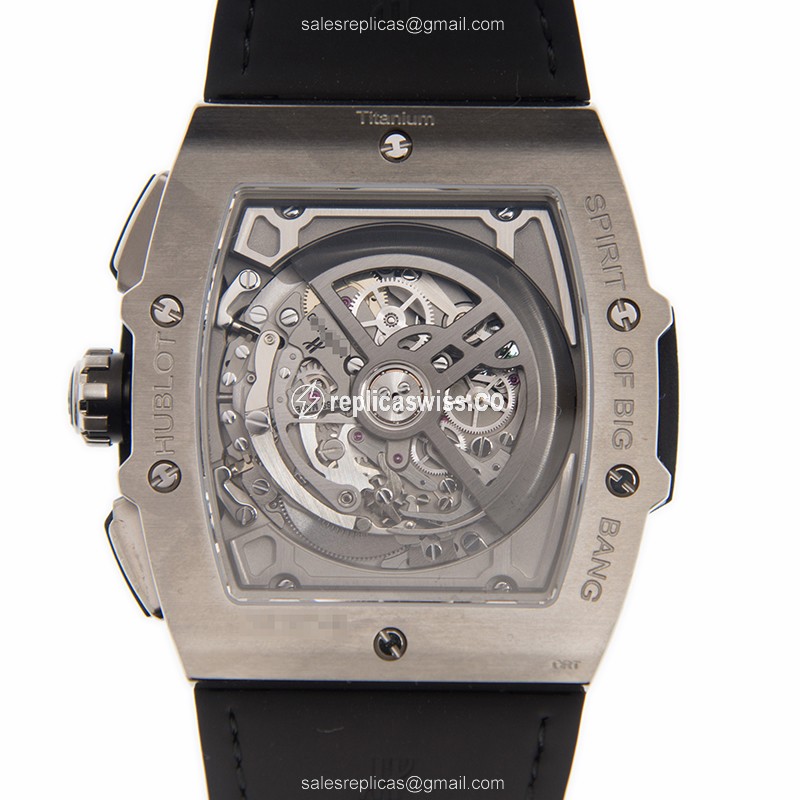 Hublot Spirit of Big Bang Replica - Automatic - Titanium Case - Gray Dial - Black Rubber Strap - View 3