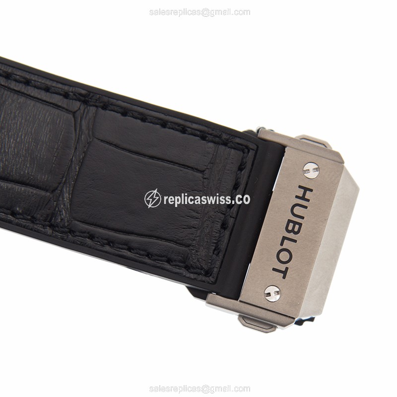Hublot Spirit of Big Bang Replica - Automatic - Titanium Case - Gray Dial - Black Rubber Strap - View 4