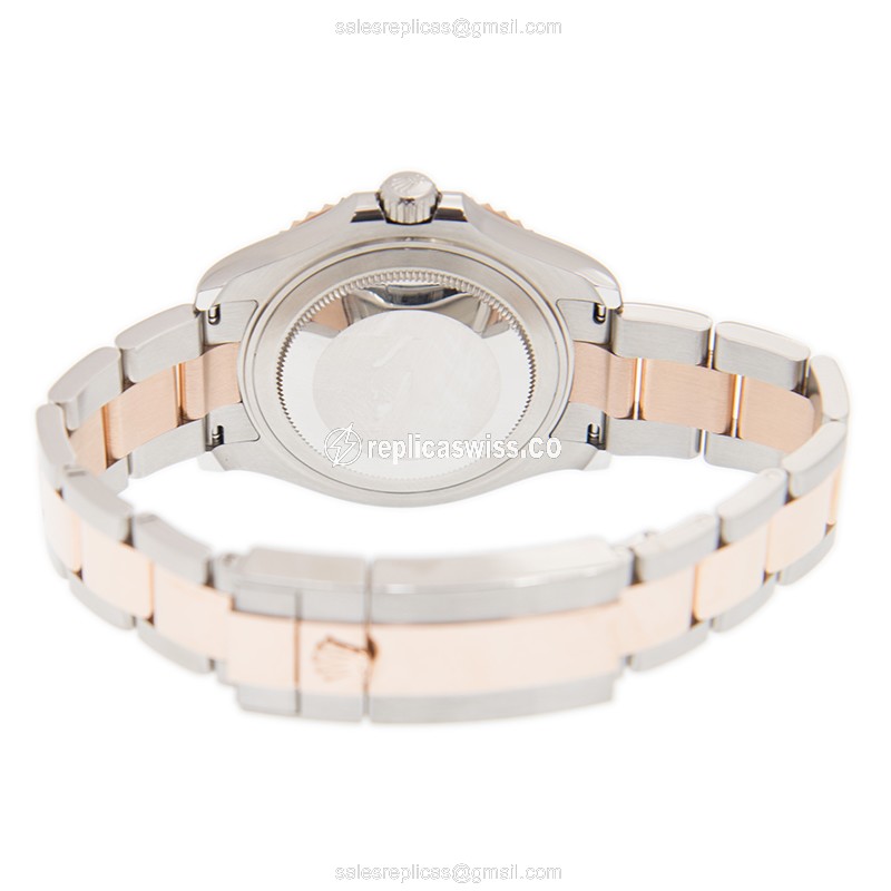Rolex Yacht Master 268621-0004 Replica - Automatic - Rose Gold & Steel - Black Dial - View 4
