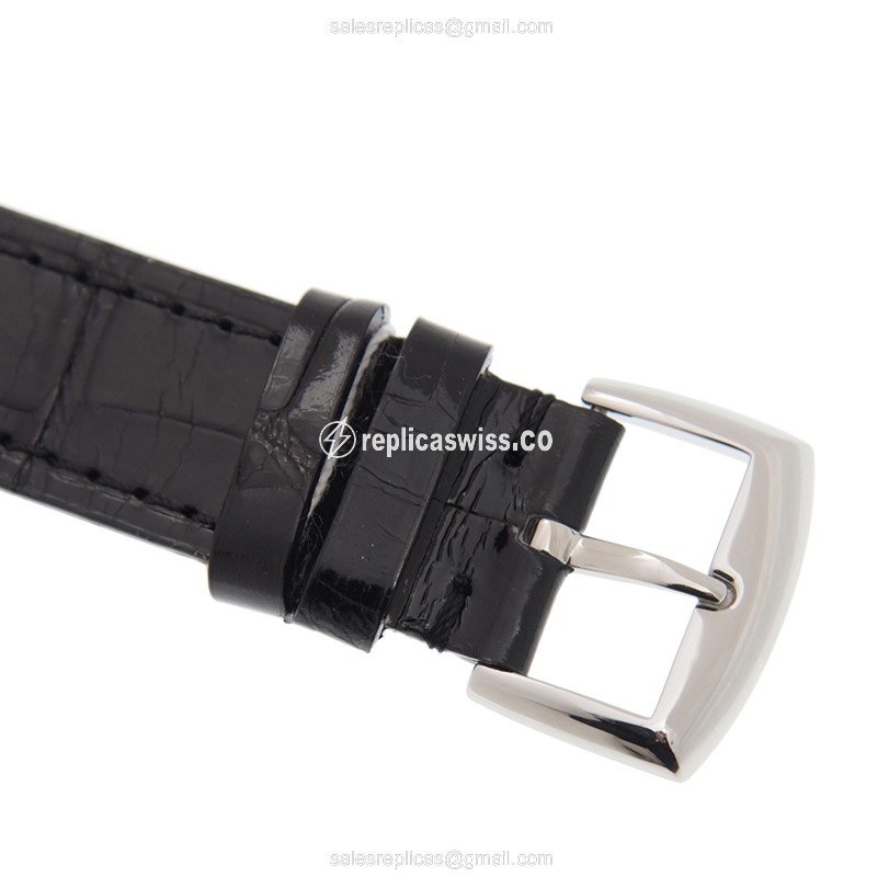 Franck Muller 902 QZ MAG COL AC LONG ISLAND Replica - Quartz - Steel Case - White Dial - Black Alligator Strap - View 4