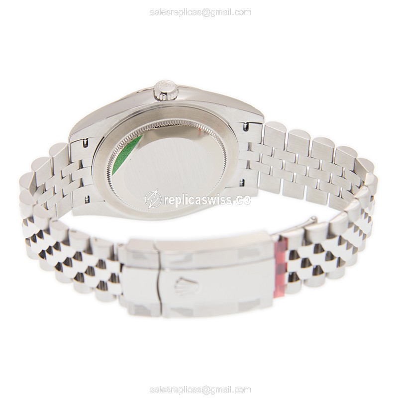 Rolex DATEJUST Replica - Automatic - White Gold - Steel Case, Silver Dial - View 4