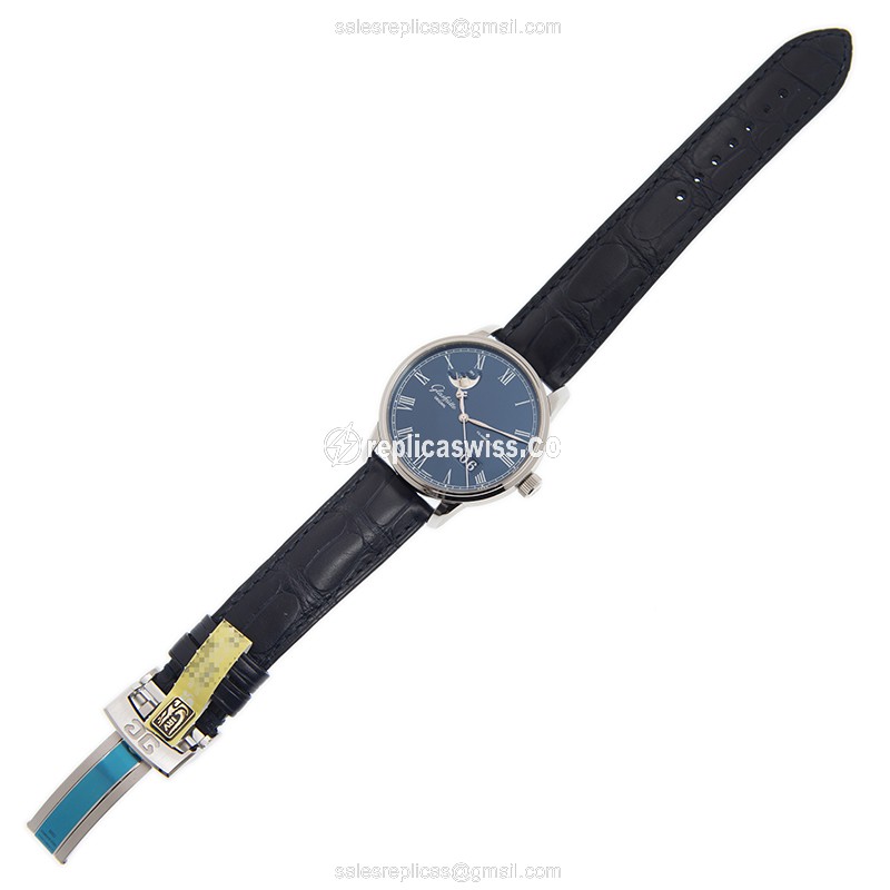 Glashutte Senator Replica - Automatic - Steel - Blue Dial - View 2