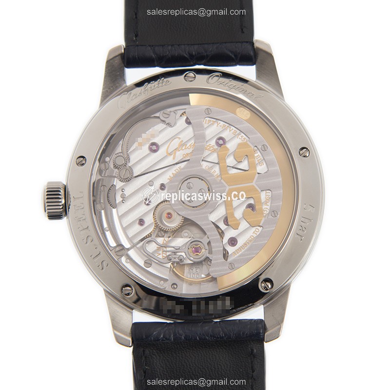 Glashutte Senator Replica - Automatic - Steel - Blue Dial - View 3