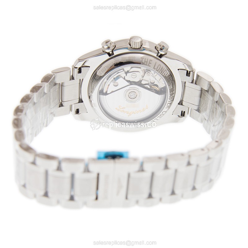 Longines L2.673.4.51.6 Replica - Automatic - Steel Case - Black Dial on Silver Strap - View 4