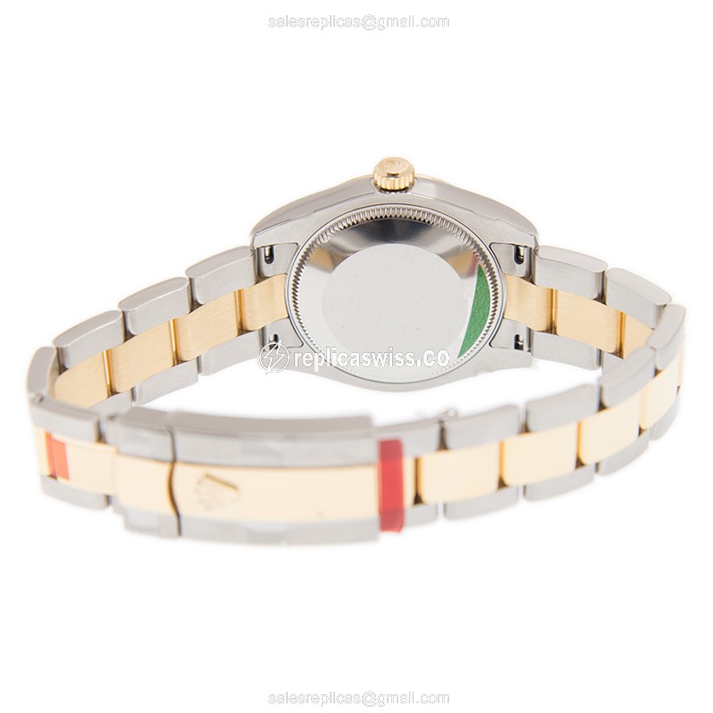 Rolex Datejust Replica - Automatic - 18kt Gold & Steel - Silver Dial - View 4