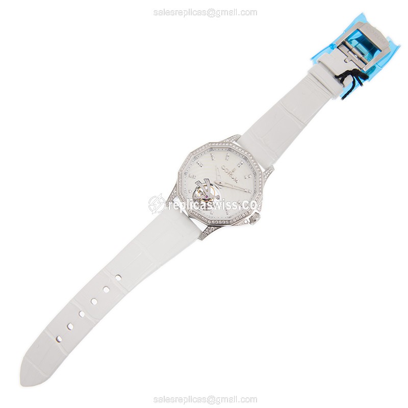 Corum Admiral's Cup Replica - Automatic - Stainless Steel - White Dial - Alligator White Strap - View 2