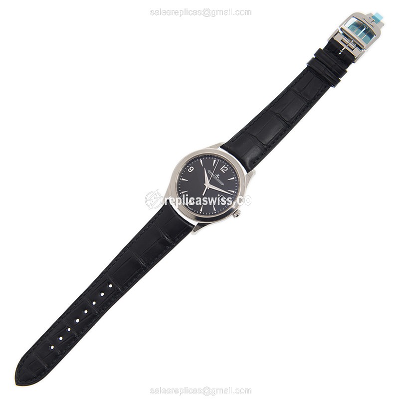 Jaeger-Lecoultre Q1548471 Replica - Ultra Thin - Automatic - Black Dial - Leather Strap - View 2