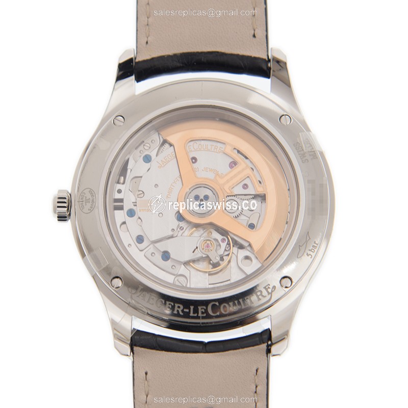 Jaeger-Lecoultre Q1548471 Replica - Ultra Thin - Automatic - Black Dial - Leather Strap - View 3