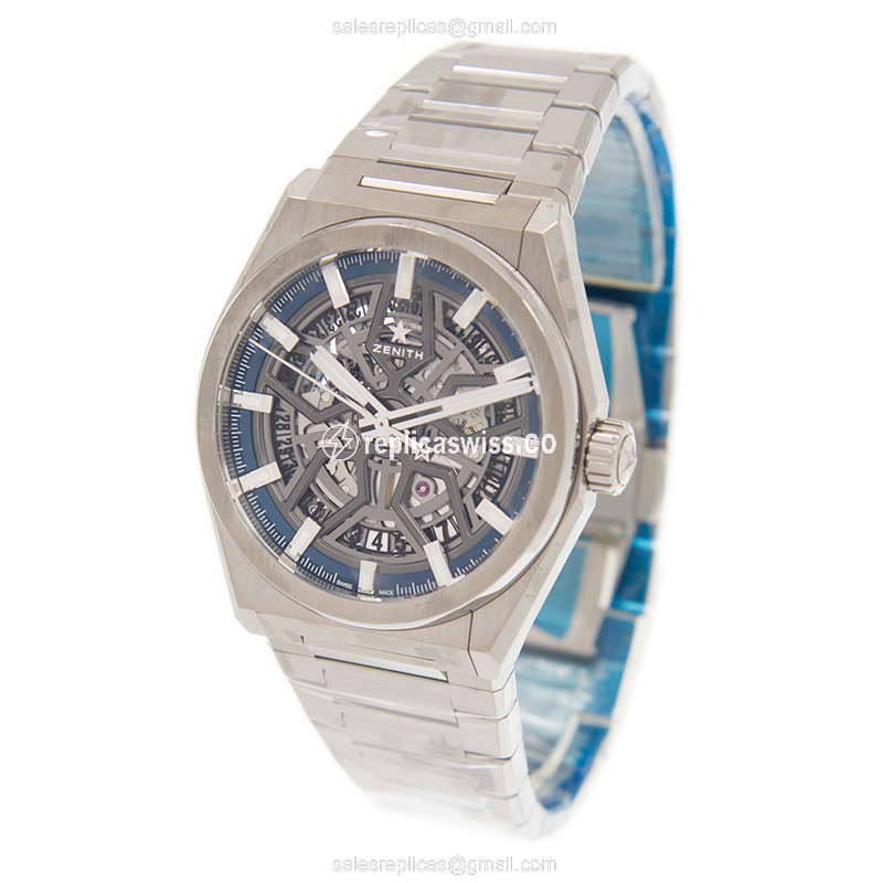 Zenith DEFY Replica - Automatic - Titanium - Silver Dial - View 3