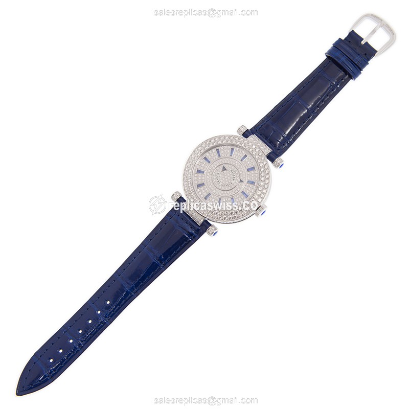 Franck Muller DM 42 D 2R CD (OG) - BLUE DOUBLE MYSTERY Automatic 18kt White Gold & Diamond - View 2