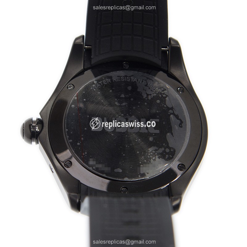 Corum Bubble Quartz Replica - Steel Case - Black - Rubber Strap - Buckle Clasp - View 3