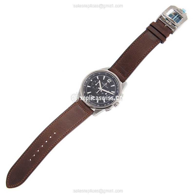 Jaeger-Lecoultre Q9028471 POLARIS DATE - Automatic - Black Dial - Leather Strap - View 2