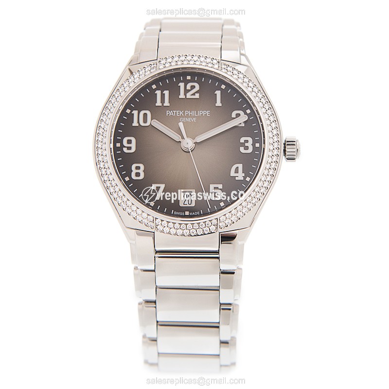 Patek Philippe TWENTY-4 Automatic Replica - Steel - Brown - View 2
