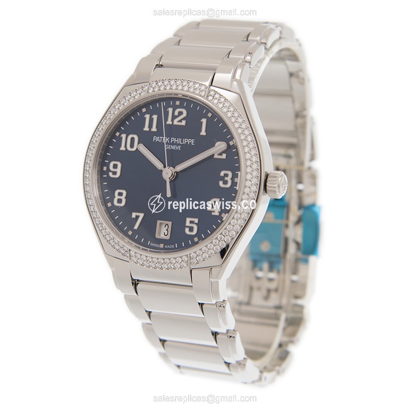 Patek Philippe TWENTY-4 Replica - Automatic - Blue Dial - Steel Case & Strap - View 3