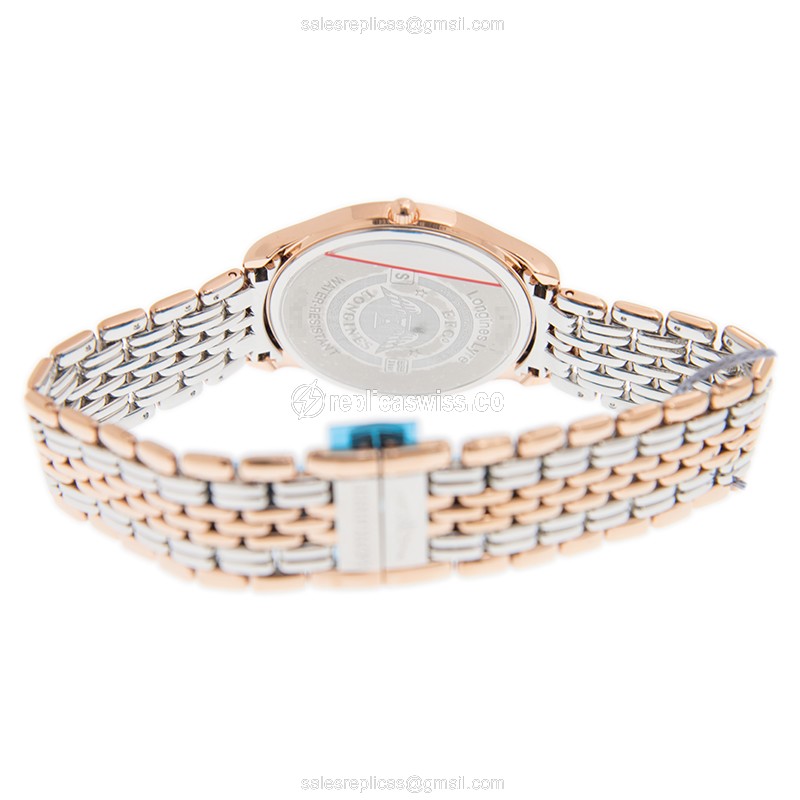 Longines Lyre Replica - Quartz - PVD Gold Case - White Dial, Gold Clasp - View 4