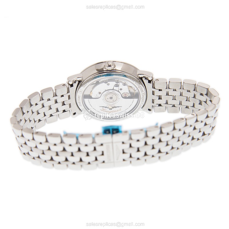 Longines L4.809.4.97.6 Replica - Automatic - Steel Case - Blue Dial on Silver Strap - View 4