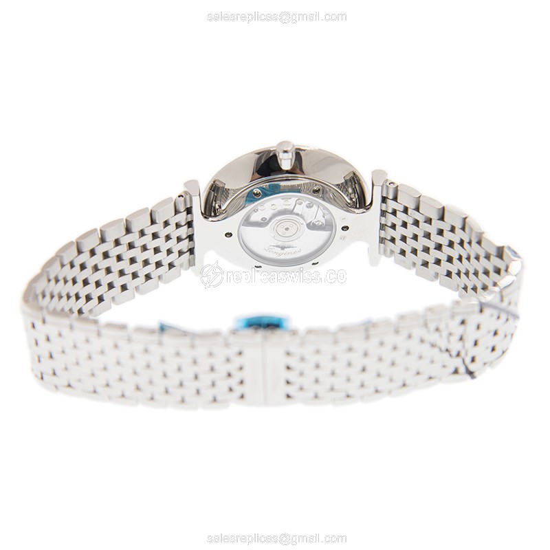 Longines L4.908.4.97.6 Replica - Automatic - Steel Case - Blue Dial, Silver Clasp - View 4