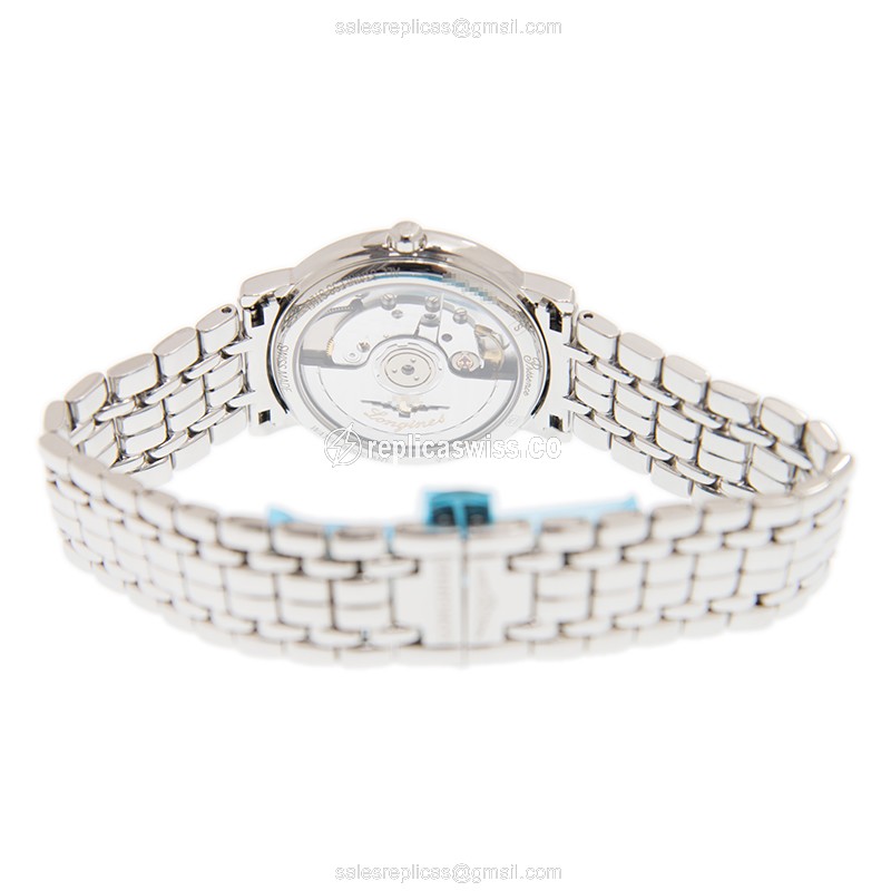 Longines Presence Replica - Automatic - Blue Dial on Steel - Silver Clasp & Strap - View 4