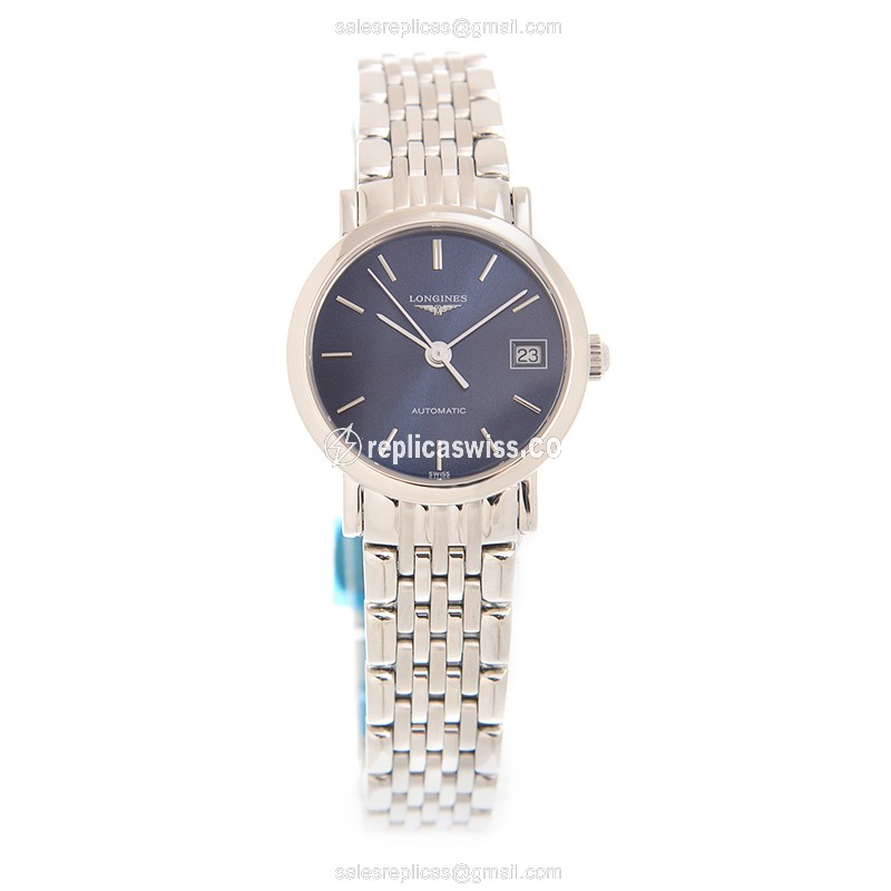 Longines L4.309.4.92.6 Replica - Automatic - Steel - Blue Dial, Silver Clasp - View 2