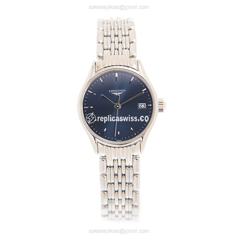 Longines Lyre Replica - Automatic - Steel Case - Blue Dial, Silver Clasp - View 2