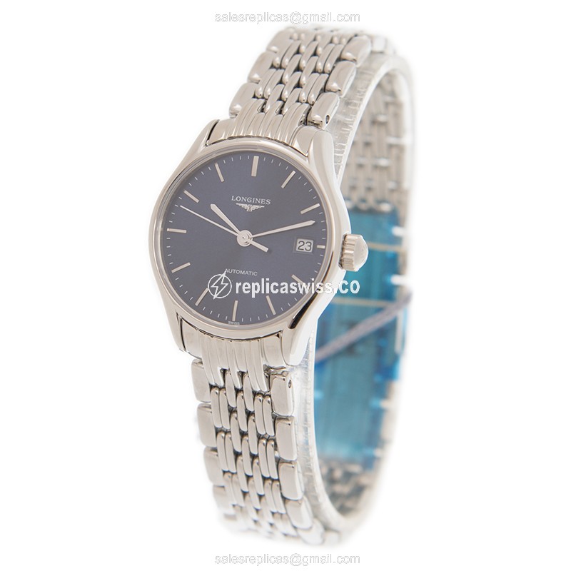 Longines Lyre Replica - Automatic - Steel Case - Blue Dial, Silver Clasp - View 3