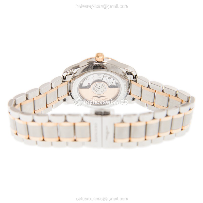 Longines Master Automatic 18kt Rose & Steel - Brown Dial - Gold Clasp - View 4