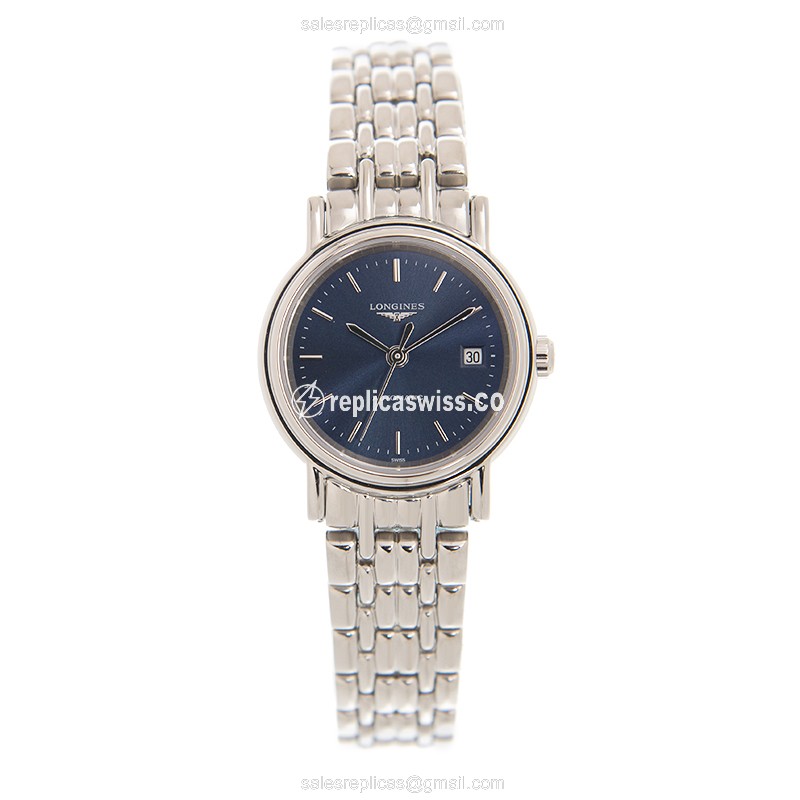 Longines Presence Replica - Automatic - Stainless Steel - Blue Dial on Silver Strap - View 2