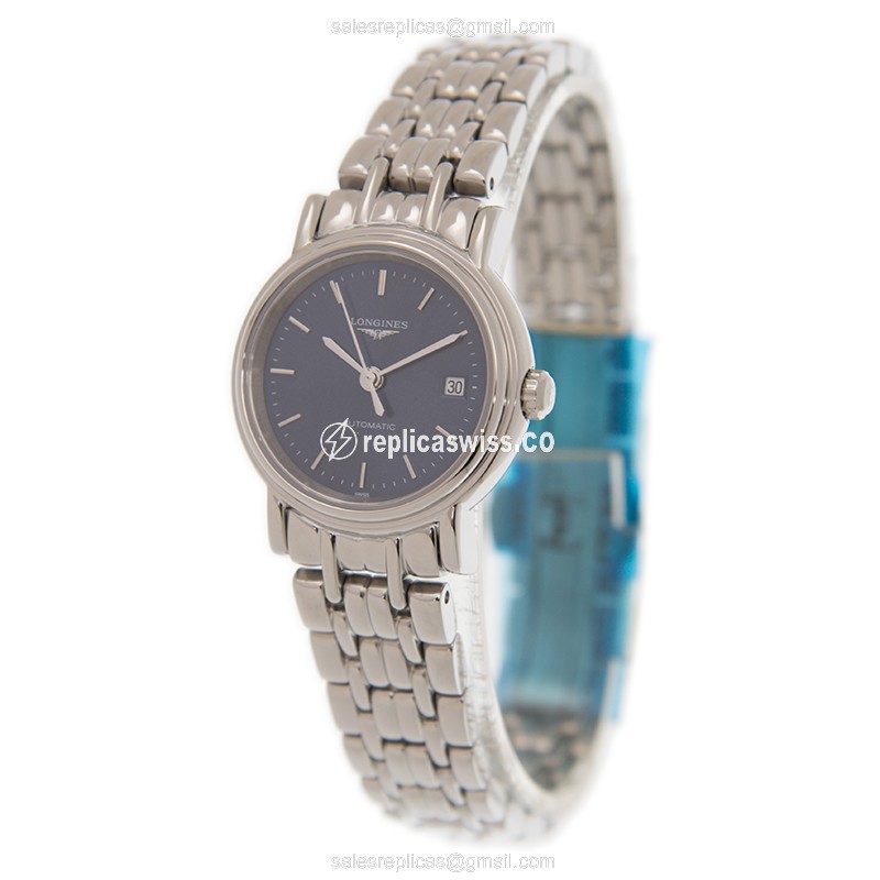 Longines Presence Replica - Automatic - Stainless Steel - Blue Dial on Silver Strap - View 3