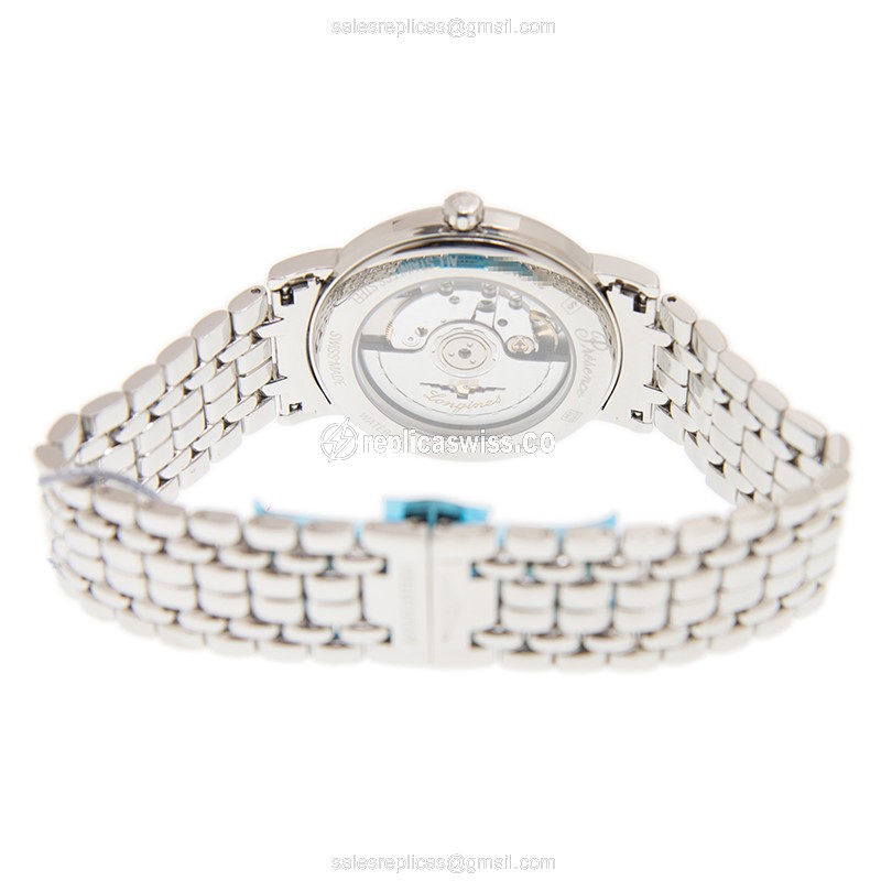 Longines Presence Replica - Automatic - Steel Case - Blue Dial - Silver Steel Strap - View 4
