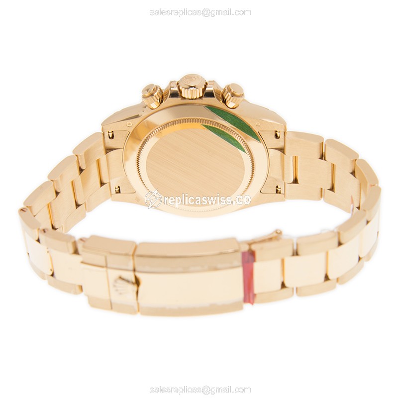 Rolex Daytona Replica - Automatic - 18kt Gold - Gold Dial on Gold Strap - View 4