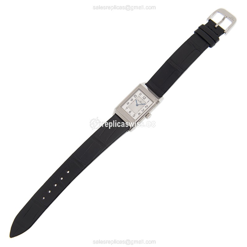 Jaeger-Lecoultre Q2608530 REVERSO - Manual - Steel Case - Silver Dial - Black Leather Strap - View 2