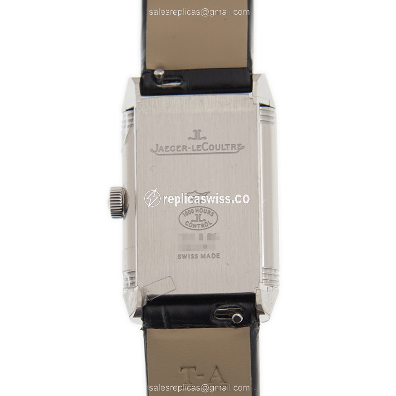 Jaeger-Lecoultre Q2608530 REVERSO - Manual - Steel Case - Silver Dial - Black Leather Strap - View 3