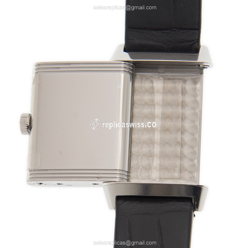Jaeger-Lecoultre Q2608530 REVERSO - Manual - Steel Case - Silver Dial - Black Leather Strap - View 4