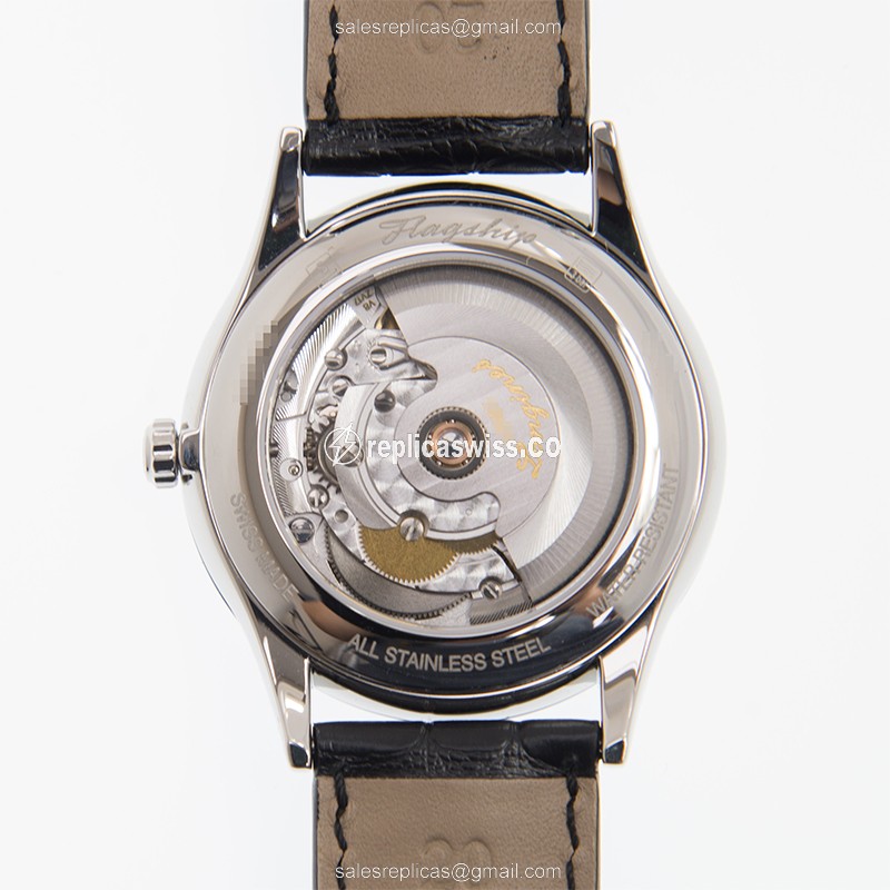 Rolex L4.899.4.72.2 Replica - Automatic - Steel Case - Gray Dial, Leather Strap - View 3