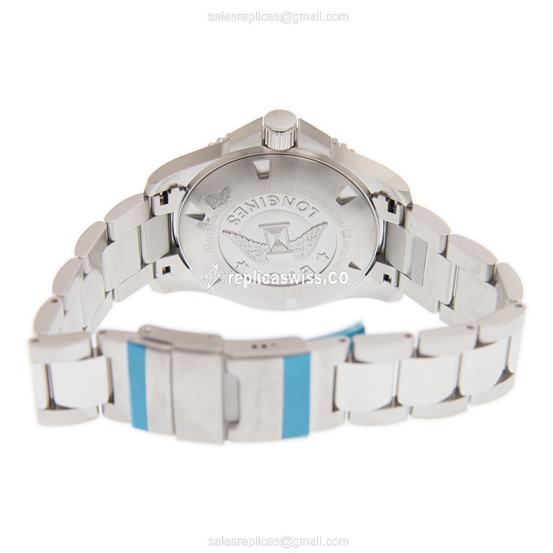 Longines CONQUEST Replica - Automatic - Steel Case - Blue Dial - Silver Clasp - View 4