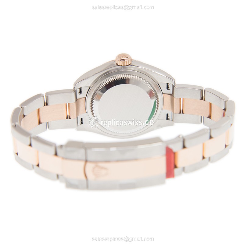 Rolex Datejust Replica - Automatic - 18kt Rose Gold - Steel Case, Pink Dial - View 4