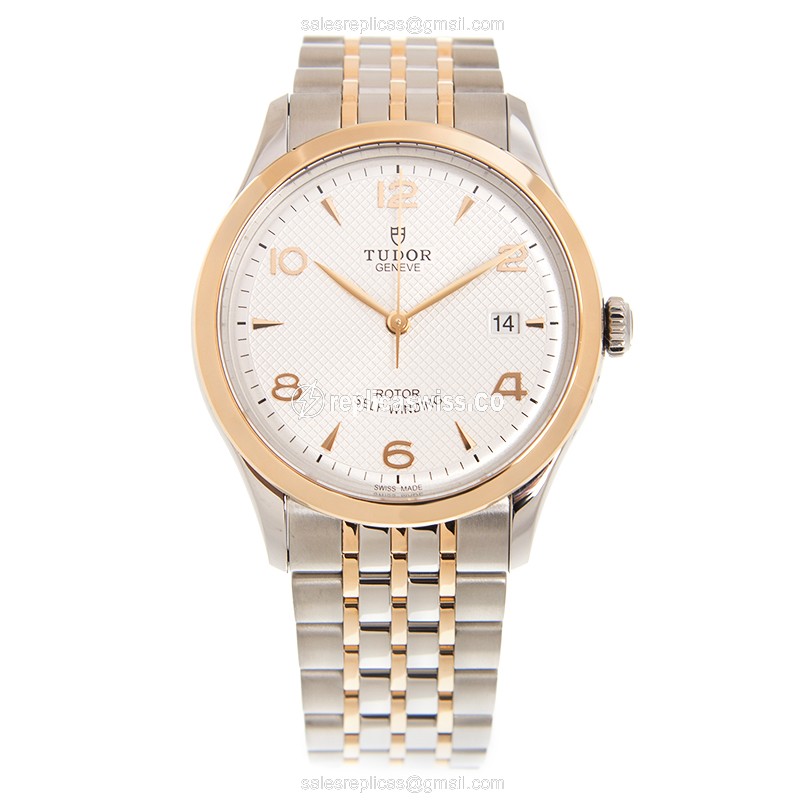 Tudor 1926 Replica - Automatic - Rose Gold & Steel - Silver Dial - View 2