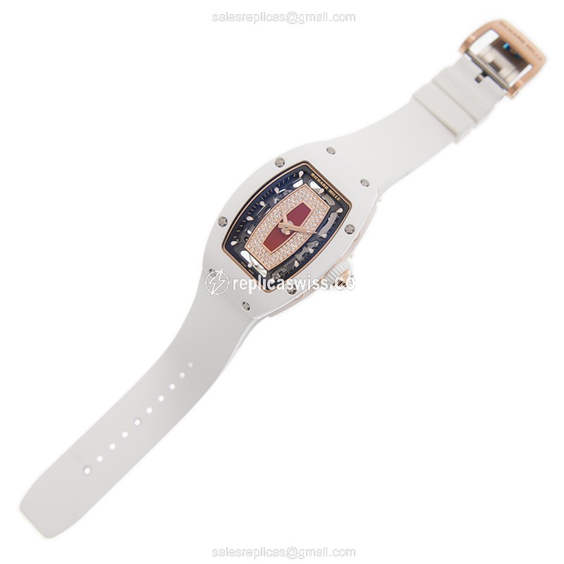 Richard Mille RM07-01 Ladies - Automatic Ceramic - White Dial - Rubber Strap - View 2
