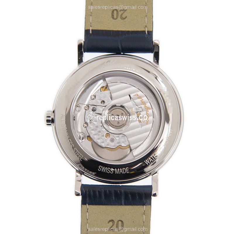 Longines Presence Replica - Automatic - Steel Case - Blue Dial - Alligator Blue Strap - View 3