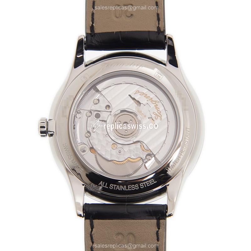 Longines Flagship L4.974.4.72.2 - Automatic - Steel Case - Gray Dial - Black Alligator Strap - View 3