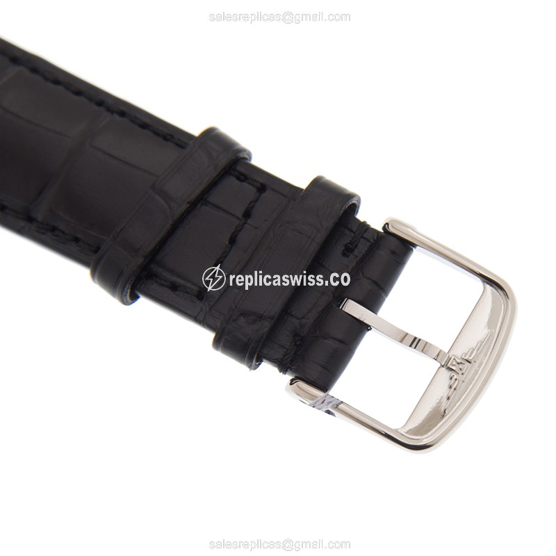 Longines Flagship L4.974.4.72.2 - Automatic - Steel Case - Gray Dial - Black Alligator Strap - View 4