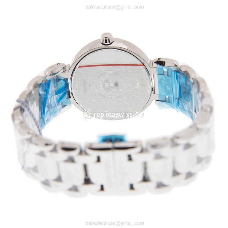 Longines Prima Luna Replica - Quartz - Stainless Steel Case - White Dial, Silver Clasp - View 4