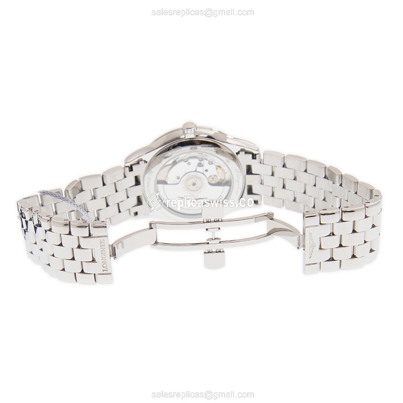 Longines Flagship Replica - Automatic - Stainless Steel Case, Blue Dial on Silver Strap - View 4
